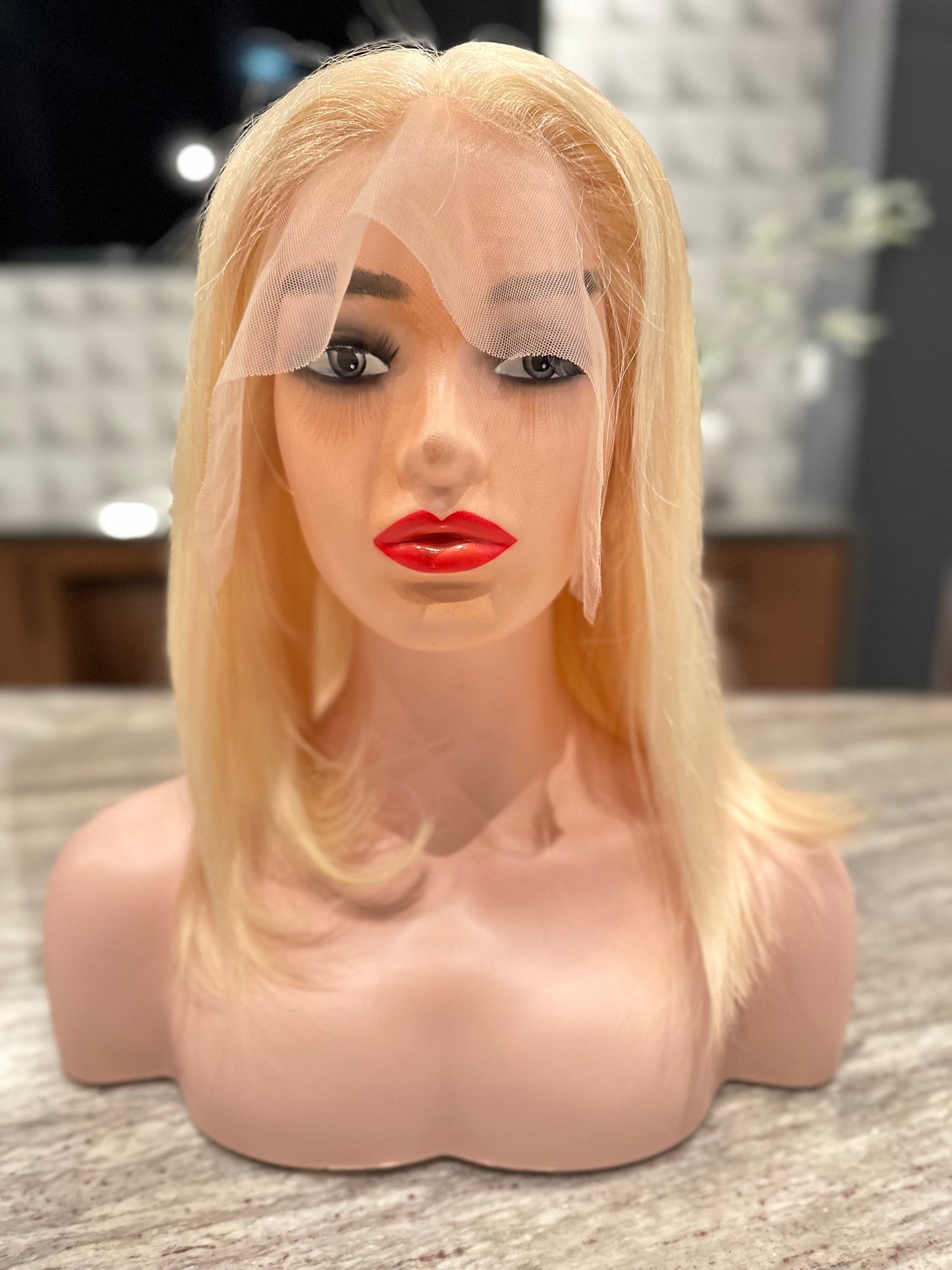 Blonde Classic Silk Straight Bob Lace Frontal (Pure Translucent Lace)