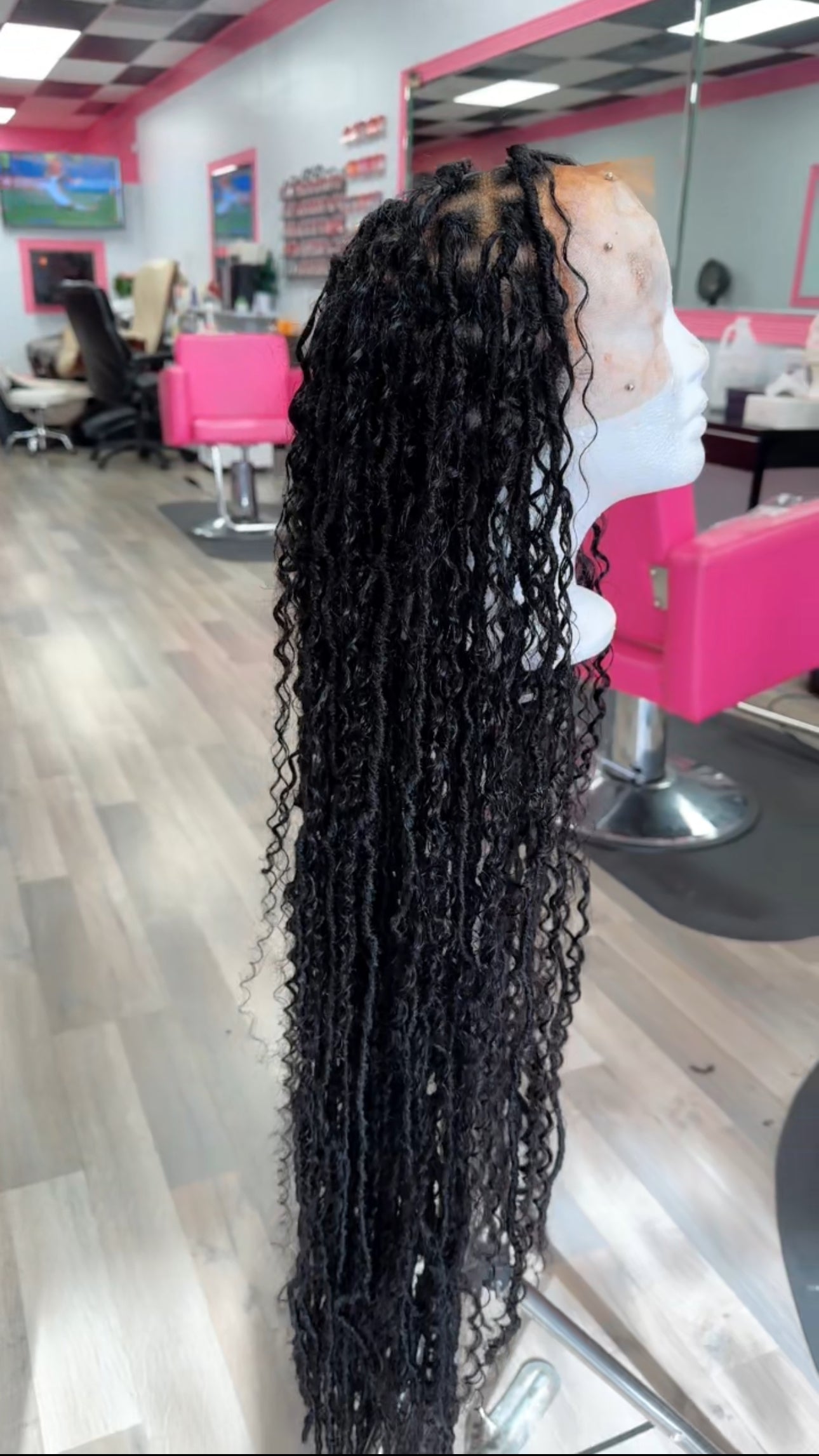 Braided Faux Locs Lace Wigs (Faux Locs)